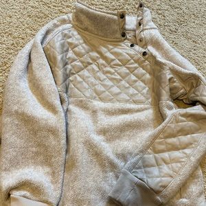 Abercrombie Sherpa with faux leather-oatmeal color